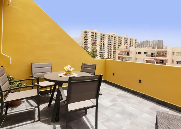 شقة Homeforguest Atico Cecilia Con Vistas Al Mar En Cristianos لوس كريستيانوس