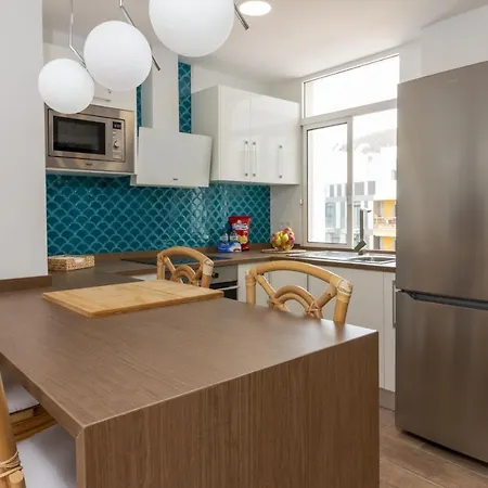 شقة Homeforguest Atico Cecilia Con Vistas Al Mar En Cristianos لوس كريستيانوس